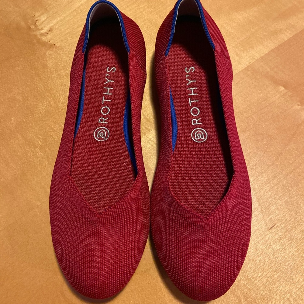 Rothy’s scooter red flats size 10